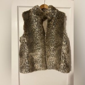 Banana Republic faux fur vest